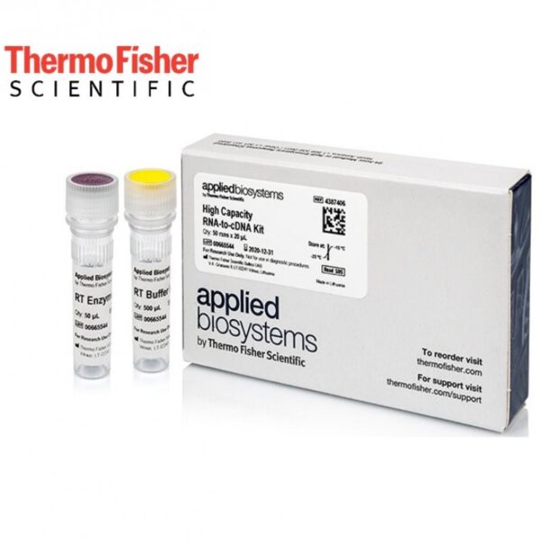 RNA-to-cDNA™Applied Biosystems™ Yüksek Kapasiteli RNA-to-cDNA, RNase İnhibitörlü cDNA Revers Transkripsiyon PCR Kitleri