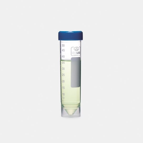 TÜPLER - santrifüj - şeffaf - etekli - vida kapaklı